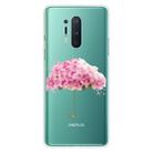 For OnePlus 8 Pro Shockproof Painted Transparent TPU Protective Case(Flower Umbrella) - 1