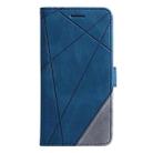 For iPhone 16 Pro Max Skin Feel Splicing Leather Phone Case(Blue) - 2