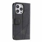 For iPhone 16 Pro Max Skin Feel Splicing Leather Phone Case(Black) - 3