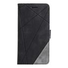 For iPhone 16 Skin Feel Splicing Leather Phone Case(Black) - 2