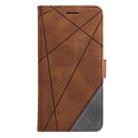 For iPhone 16 Skin Feel Splicing Leather Phone Case(Brown) - 2