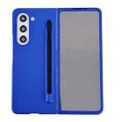 For Samsung Galaxy Fold5 Integrated PC Phone Case with Stylus(Klein Blue) - 1