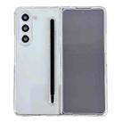 For Samsung Galaxy Fold5 Integrated PC Phone Case with Stylus(Transparent) - 1