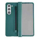 For Samsung Galaxy Fold5 3 in 1 Integrated PC Phone Case with Stylus(Forest Green) - 1