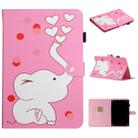 For 7 inch Universal Tablet PC Colored Drawing Pattern Horizontal Flip PU Leather Case with Holder & Card Slot(Loving Elephant) - 1