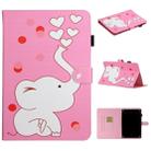 For 8 inch Universal Tablet PC Colored Drawing Pattern Horizontal Flip PU Leather Case with Holder & Card Slot(Loving Elephant) - 1