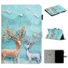 For 10 inch Universal Tablet PC Colored Drawing Pattern Horizontal Flip PU Leather Case with Holder & Card Slot(Sika Deer) - 1