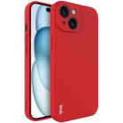 For iPhone 15 Plus imak UC-4 Series Straight Edge TPU Phone Case(Red) - 1