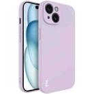 For iPhone 15 Plus imak UC-4 Series Straight Edge TPU Phone Case(Purple) - 1