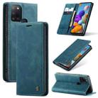 For Samsung Galaxy A21S CaseMe-013 Multifunctional Retro Frosted Horizontal Flip Leather Case with Card Slot & Holder & Wallet(Blue) - 1