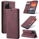 For Samsung Galaxy A21S CaseMe-013 Multifunctional Retro Frosted Horizontal Flip Leather Case with Card Slot & Holder & Wallet(Wine Red) - 1