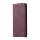 For Samsung Galaxy A21S CaseMe-013 Multifunctional Retro Frosted Horizontal Flip Leather Case with Card Slot & Holder & Wallet(Wine Red) - 2