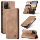 For Samsung Galaxy A21S CaseMe-013 Multifunctional Retro Frosted Horizontal Flip Leather Case with Card Slot & Holder & Wallet(Brown) - 1