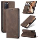 For Samsung Galaxy A41 CaseMe-013 Multifunctional Retro Frosted Horizontal Flip Leather Case with Card Slot & Holder & Wallet(Coffee) - 1