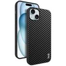 For iPhone 15 IMAK LX-5 Series Shockproof PC + PU + TPU Protective Phone Case(Carbon Fiber Texture) - 1