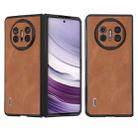 For Huawei Mate X5 ABEEL Cowhide Texture PU Phone Case(Brown) - 1