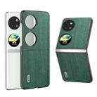 For Huawei Pocket 2 ABEEL Wood Texture PU Phone Case(Green) - 1