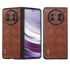 For Huawei Mate X5 ABEEL Weave Plaid PU Phone Case(Brown) - 1