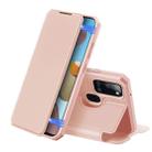 For Samsung Galaxy A21s DUX DUCIS Skin X Series PU + TPU Horizontal Flip Leather Case with Holder & Card Slots(Pink) - 1