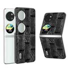 For Huawei Pocket 2 ABEEL Genuine Leather Mahjong Pattern Black Edge Phone Case(Black) - 1