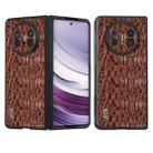 For Huawei Mate X5 ABEEL Genuine Leather Canopy Black Edge Phone Case(Brown) - 1
