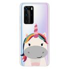 For Huawei P40 Pro Shockproof Painted TPU Protective Case(Fat Unicorn) - 1