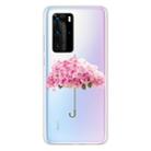 For Huawei P40 Pro Shockproof Painted TPU Protective Case(Flower Umbrella) - 1