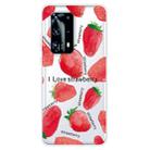 For Huawei P40 Pro+ Shockproof Painted TPU Protective Case(Strawberry) - 1