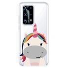 For Huawei P40 Pro+ Shockproof Painted TPU Protective Case(Fat Unicorn) - 1