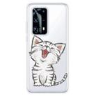 For Huawei P40 Pro+ Shockproof Painted TPU Protective Case(Laughing Cat) - 1