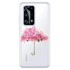 For Huawei P40 Pro+ Shockproof Painted TPU Protective Case(Flower Umbrella) - 1