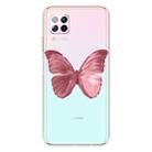 For Huawei P40 lite E / Y7p Shockproof Painted TPU Protective Case(Red Butterfly) - 1