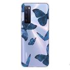 For Huawei nova 7 5G Shockproof Painted TPU Protective Case(Blue Butterfly) - 1