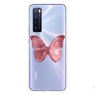 For Huawei nova 7 5G Shockproof Painted TPU Protective Case(Red Butterfly) - 1