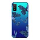 For Huawei P smart 2020 Shockproof Painted TPU Protective Case(Blue Butterfly) - 1