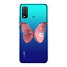 For Huawei P smart 2020 Shockproof Painted TPU Protective Case(Red Butterfly) - 1