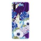For Huawei Y6p Shockproof Painted TPU Protective Case(Blue White Rose) - 1