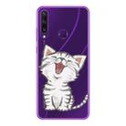 For Huawei Y6p Shockproof Painted TPU Protective Case(Laughing Cat) - 1