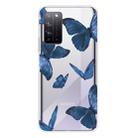 For Huawei Honor X10 5G Shockproof Painted TPU Protective Case(Blue Butterfly) - 1