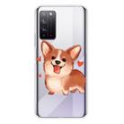 For Huawei Honor X10 5G Shockproof Painted TPU Protective Case(Love Corgi) - 1