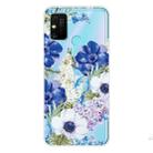 For Huawei Honor 9A Shockproof Painted TPU Protective Case(Blue White Rose) - 1