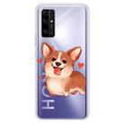 For Huawei Honor 30 Shockproof Painted TPU Protective Case(Love Corgi) - 1