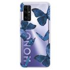 For Huawei Honor 30S Shockproof Painted TPU Protective Case(Blue Butterfly) - 1