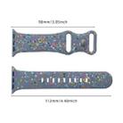 For Apple Watch Series 10 46mm Floral Silicone Watch Band(Grey) - 3