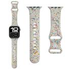 For Apple Watch Series 10 46mm Floral Silicone Watch Band(Starlight) - 1