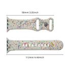 For Apple Watch Series 10 46mm Floral Silicone Watch Band(Starlight) - 3