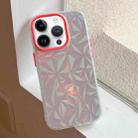 For iPhone 15 Pro Max Laser Diamond Pattern Frosted Phone Case(Red) - 1