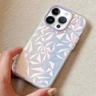 For iPhone 15 Pro Max Laser Diamond Pattern Frosted Phone Case(Purple) - 1