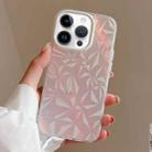 For iPhone 15 Pro Laser Diamond Pattern Frosted Phone Case(White) - 1