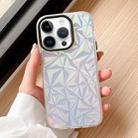 For iPhone 15 Pro Laser Diamond Pattern Frosted Phone Case(Black) - 1